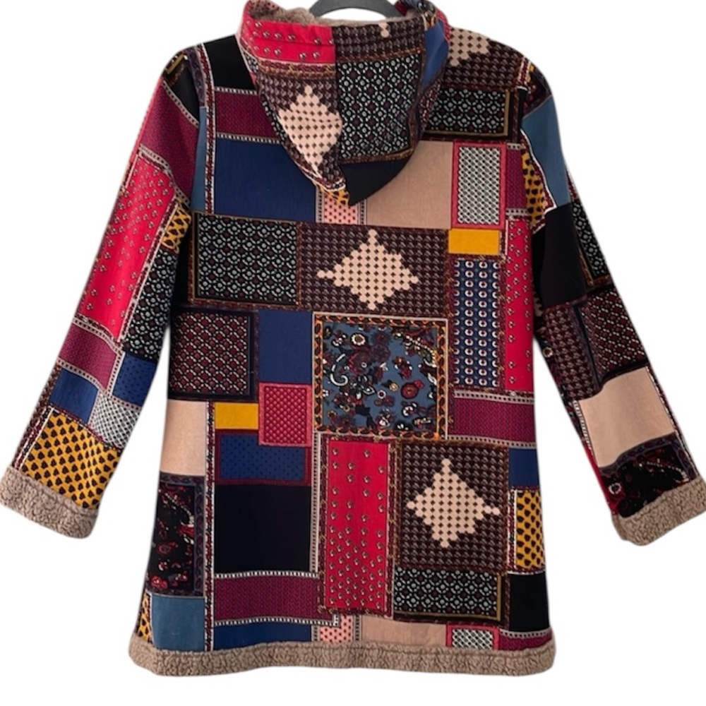 Unbranded Patchwork Print Cabin-Core Button Up Ho… - image 2